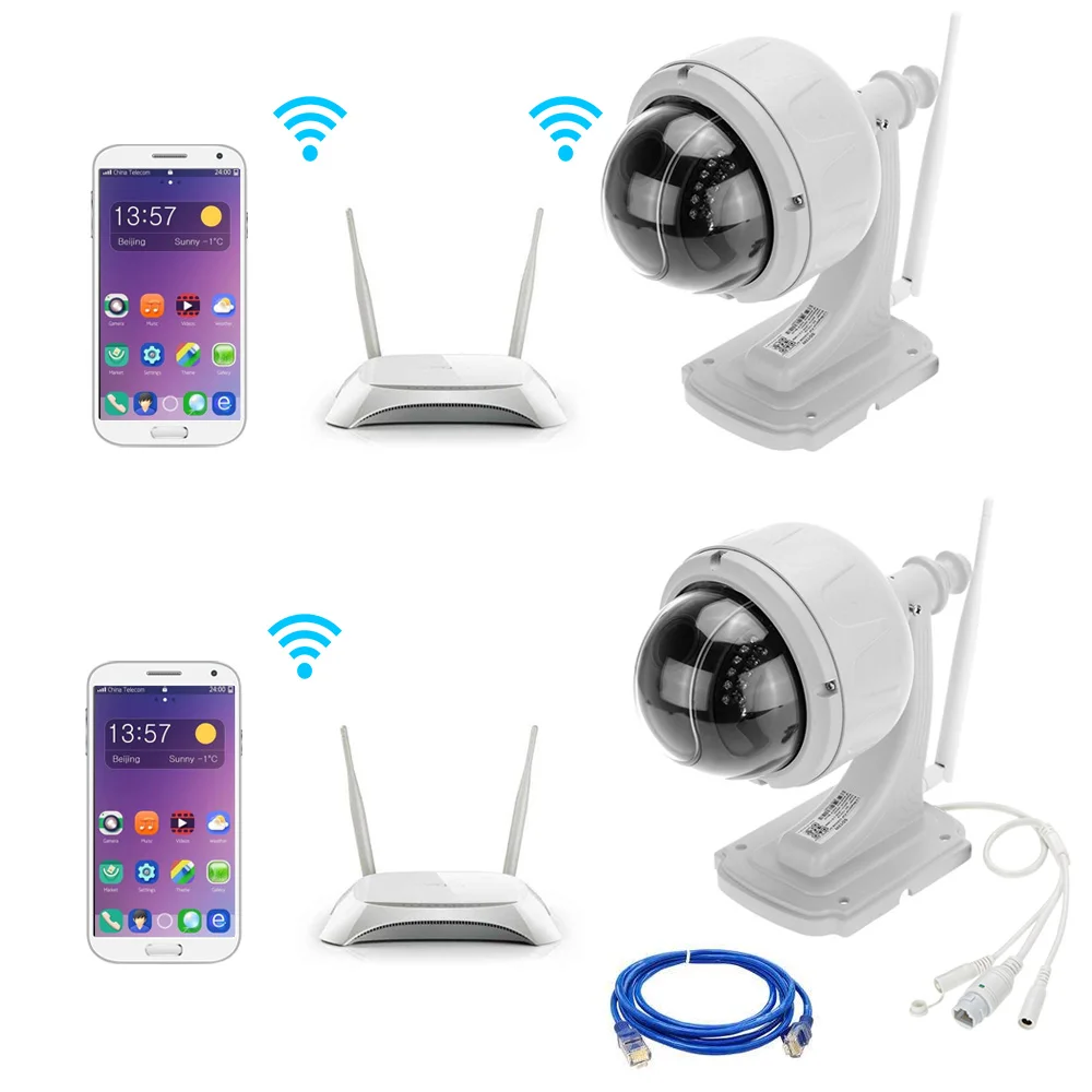 KKmoon HD 1080P Беспроводная ip камера WiFi видеонаблюдения 2 8 12 мм автофокус PTZ