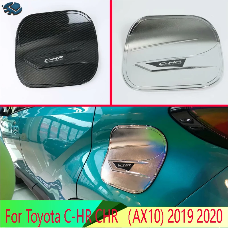 For Toyota C-HR CHR  (AX10) 2019 2020 Car Accessories ABS Chrome fuel tank cap cover car-styling trim oil fuel cap protective