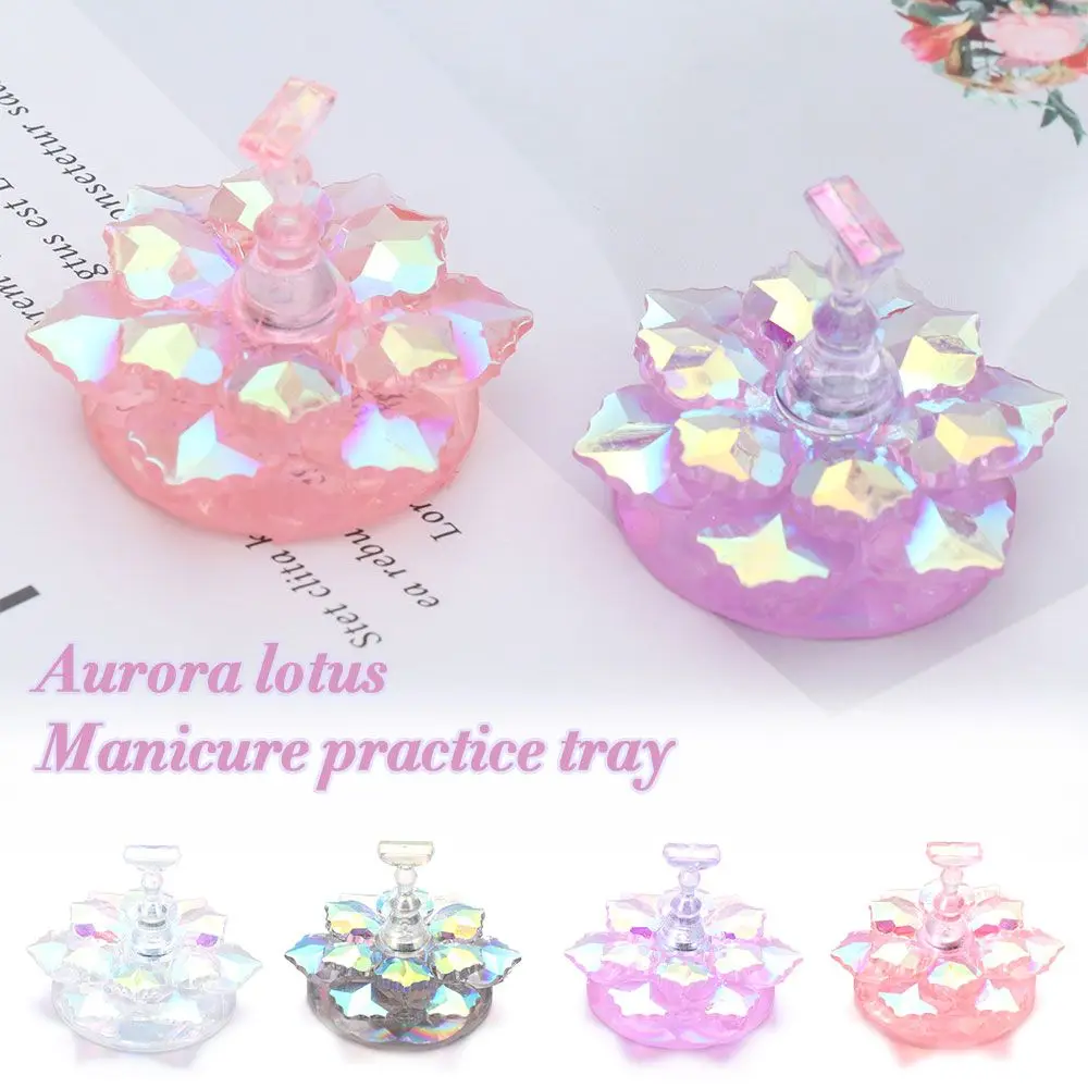 

Креативная демонстрационная полка в форме лотоса для дизайна ногтей, обучающий держатель для лака для ногтей, инструменты для маникюра, пал...