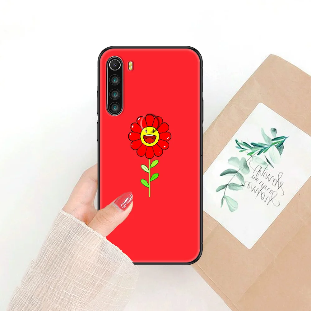 

Murakami Flower Phone case For Xiaomi Redmi Note 7 7A 8 8T 9 9A 9S 10 K30 Pro Ultra black painting prime 3D cell cover pretty