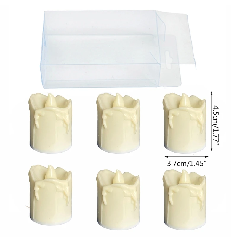 

2021 New 6pcs Flameless LED Tea Light Candles Battery Operated Tealights for Wedding Party Seasonal Festival Celebration