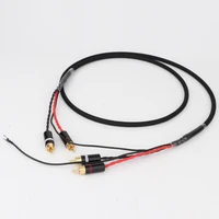 hi end hifi audio ofc silver plated rca signal cable of lp vinyl record player amplifier chassis gold plated connector extension