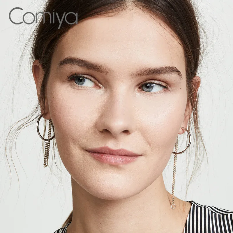 Женские серьги капли Comiya модные ювелирные изделия из сплава цинка золотистого и