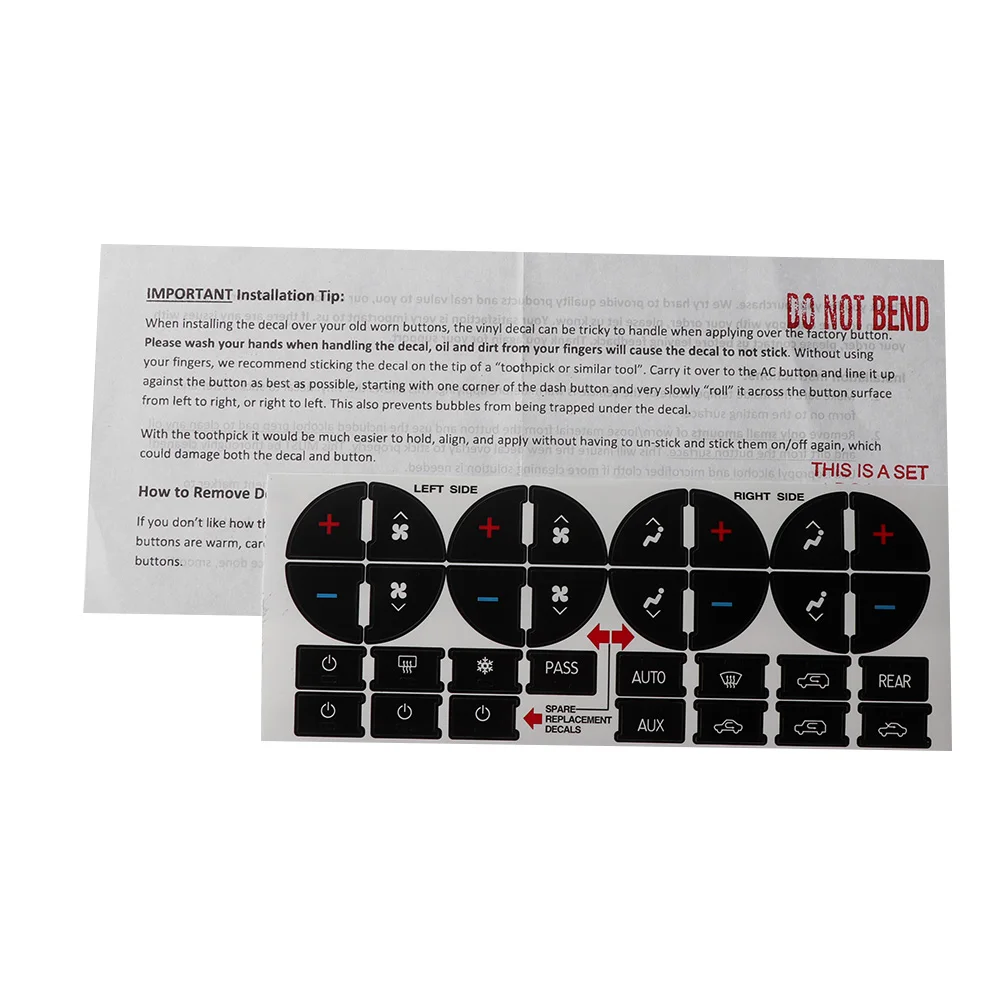 1 шт. практичная Кнопка для замены автомобиля наклейка с климатическим контролем