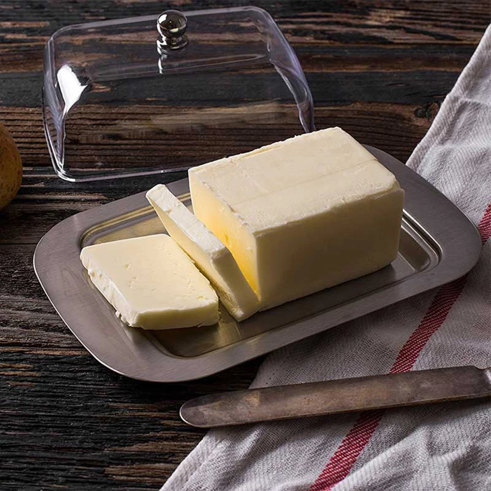 304 нержавеющая сталь контейнер для тарелок с маслом ящик сыра сервер хранения