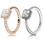 Женское кольцо из серебра 925 пробы, с кристаллом