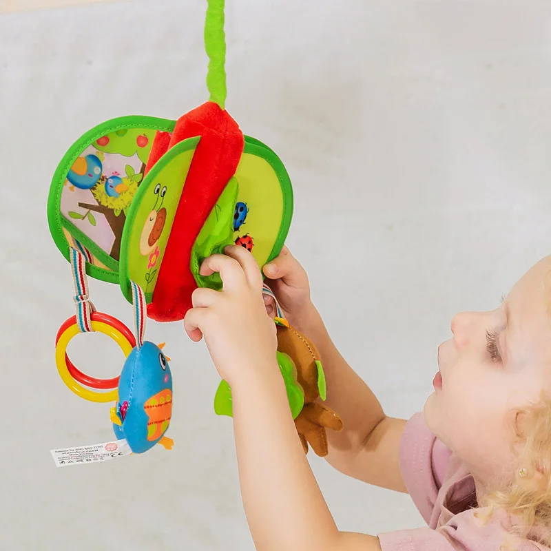 Вращающаяся кровать для новорожденных с колокольчиком Детская плюшевая коляска