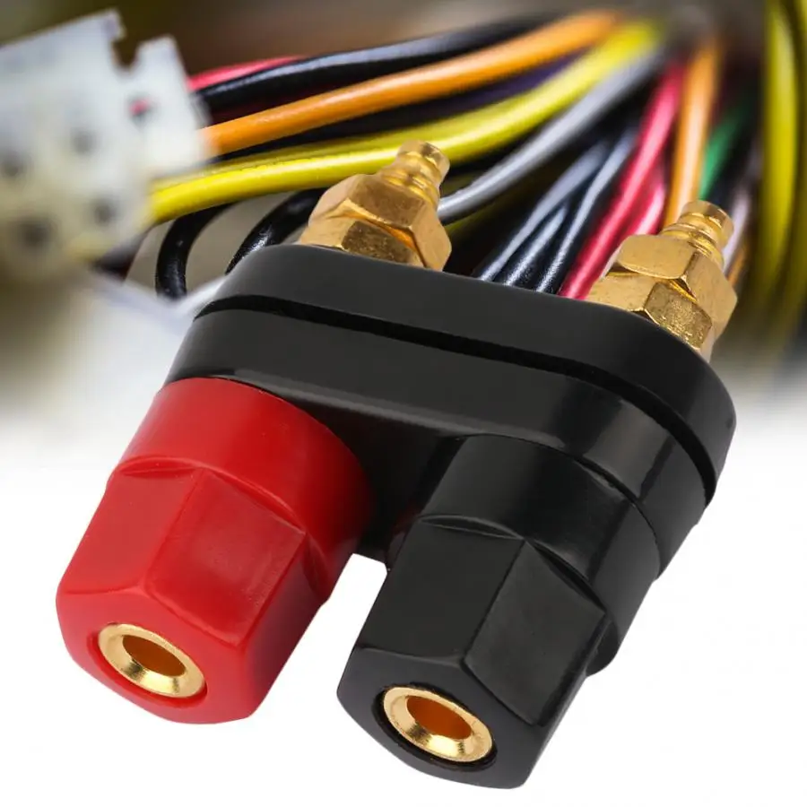 10 шт. 4 мм банановые пробки пара терминалов красный черный разъем Усилитель