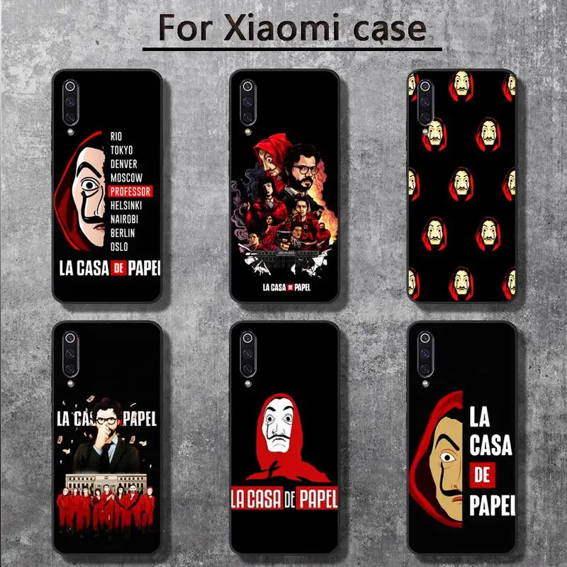 

Spain TV Money Heist House Paper La Casa de papel Phone Case for Xiaomi mi 6 6plus 6X 8 9SE 10 Pro mix 2 3 2s MAX2 note 10 lite