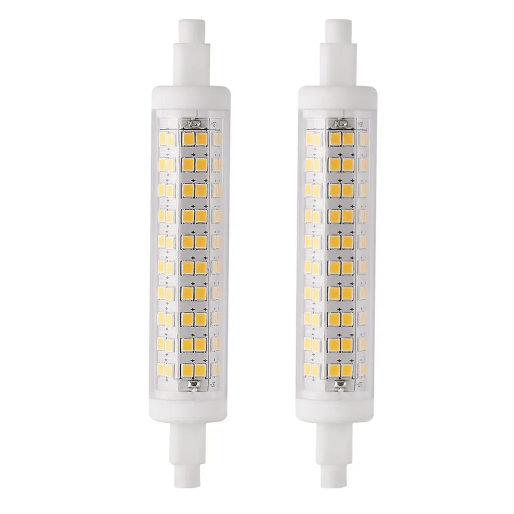 

2 шт LESHP 120LED 10 Вт 1100LM R7S 118 мм с регулируемой яркостью 100-265 в 3000 К теплый белый двухсторонний вольфрамовые галогенные лампы Замена