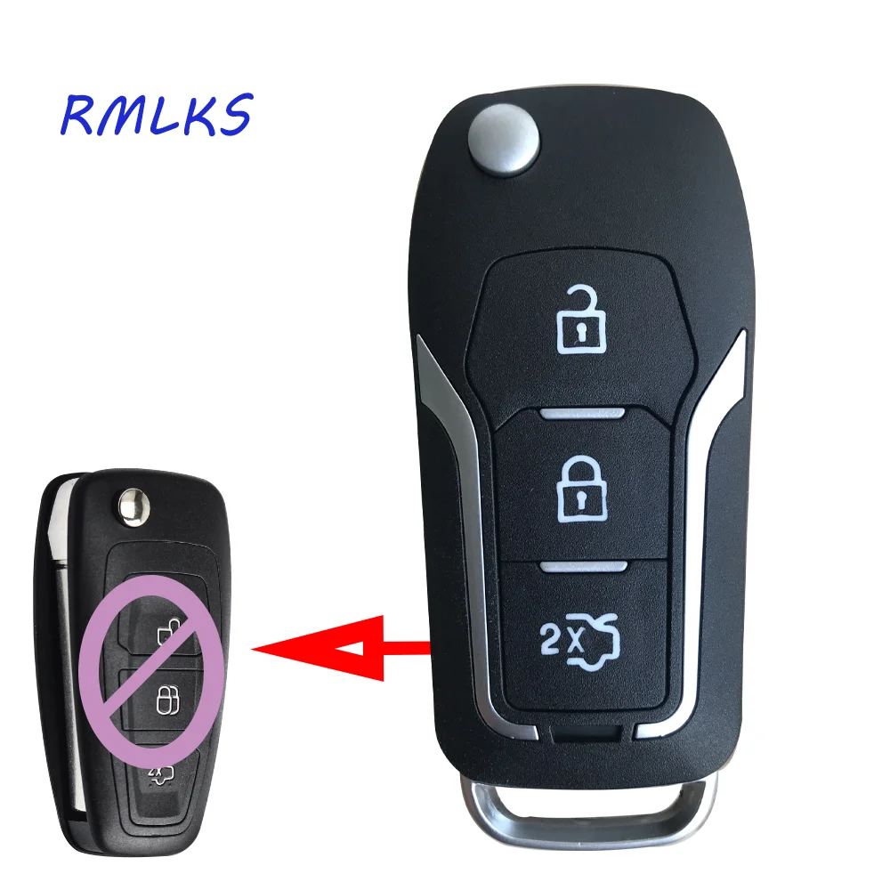 

3 Buttons Modified Flip Folding Remote Key Flip Fob Shell Cover Case For Ford Focus 3 Fiesta connect mondeo c max Smart Key Case