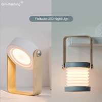 outdoor foldable lantern light touch sensor night lamp for bedroom usb recharge portable dimming flashing light for camping