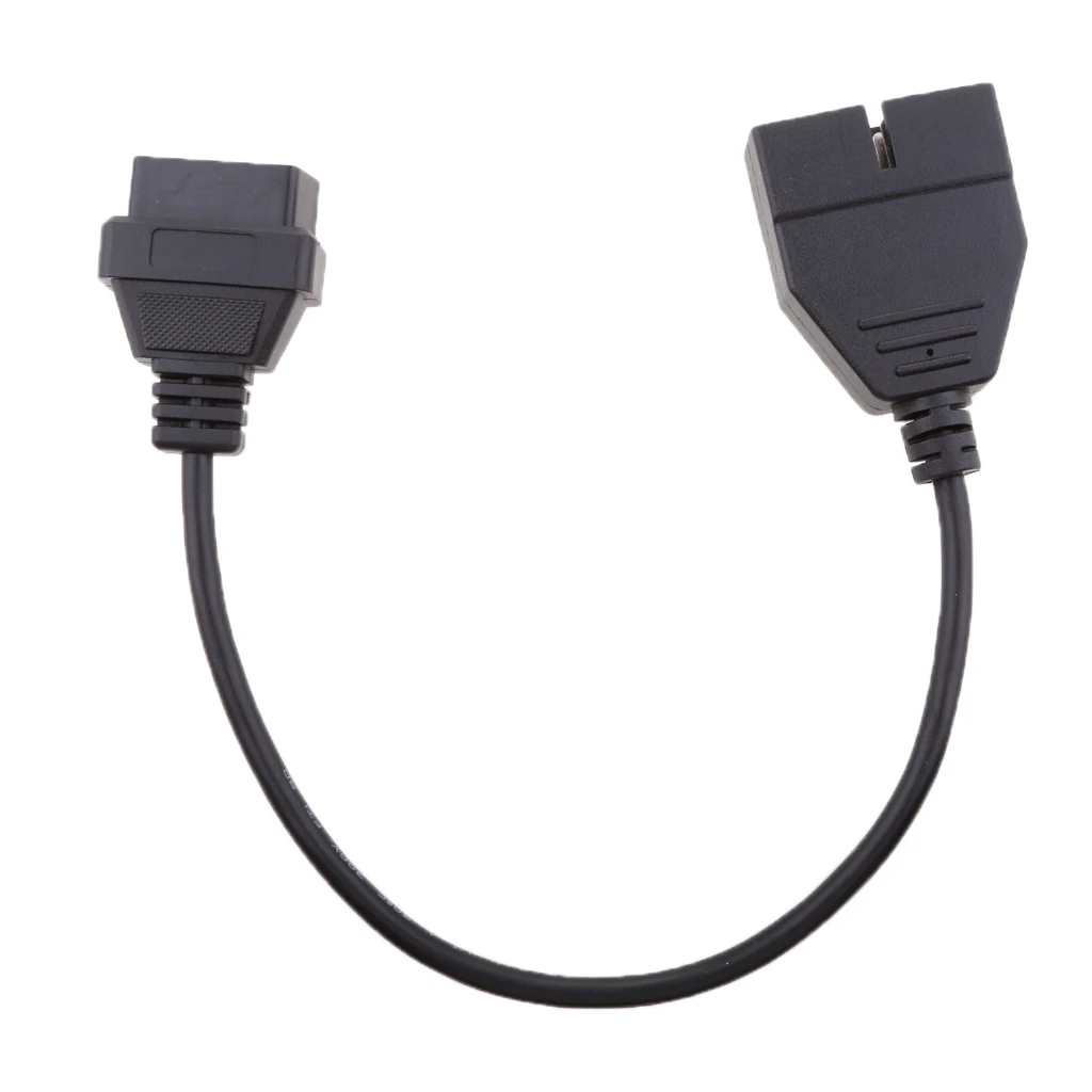 Автомобильная ошибка фиксации 12 Pin к 16 OBD2 OBDII сканер кабель адаптер для