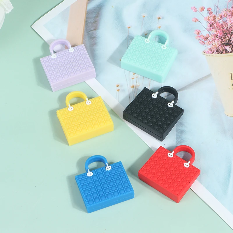 1 шт. 3.3X2.7cm Сумочка куклы миниатюрный хозяйственные сумки из натуральной кожи