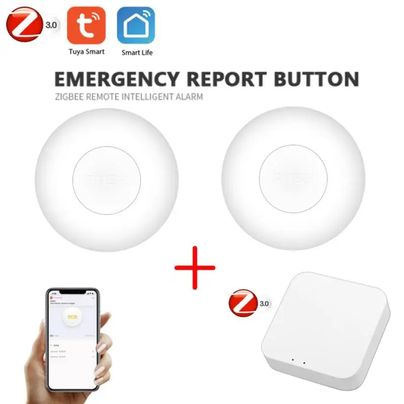 Кнопка SOS Tuya Zigbee водонепроницаемая Аварийная сигнализация для пожилых людей