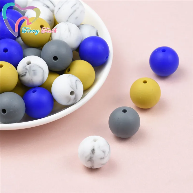 Подростковые зубы 10 шт. королевский синий горчичный серый смешанный 14-17 мм