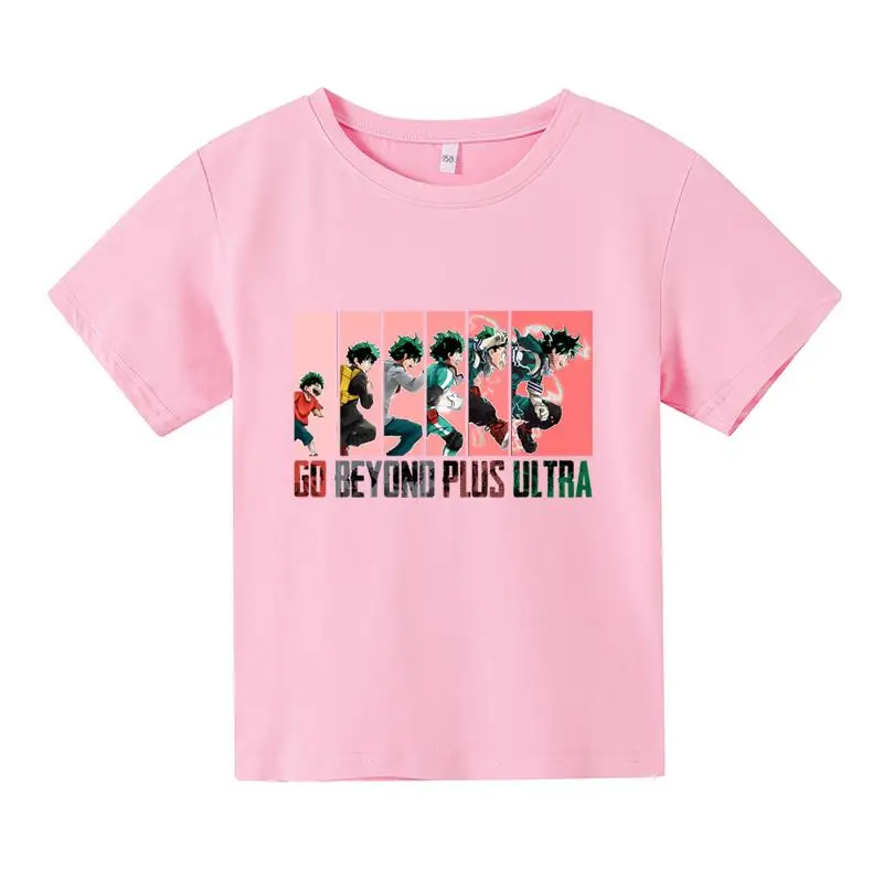 

2021 Summer Boy and Girl Anime Game Casual Loose T-shirt For 4T-14T Children