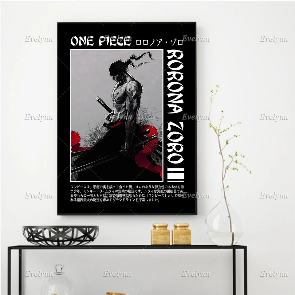 

Anime One Piece Rorona Zoro Posters And Prints On Canvas Nordic Wall Art Pictures Living Room Modular Home Decor Floating Frame