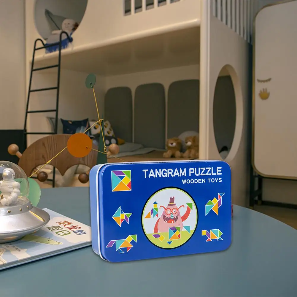 Деревянные пазлы-танграммы Геометрическая анаграмма учебное пособие без