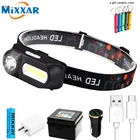 Налобный фонарь zk20, светодиодный фонарь для мотоциклавелосипеда, аккумулятор 18650, водонепроницаемый, usb