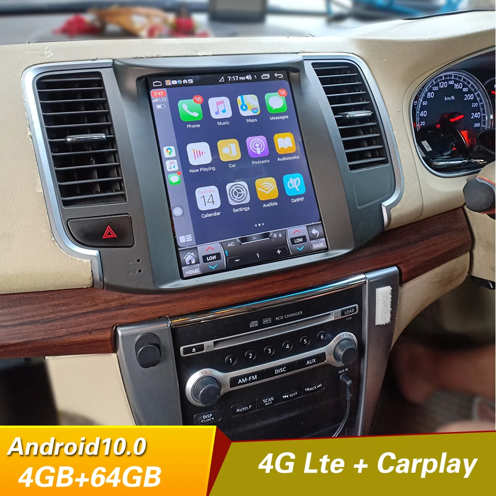 Автомобильный GPS навигатор Android 10 0 4 Гб + 64 ГБ 9 7 дюйма для teana J32 2008 2012 Wi Fi Интернет