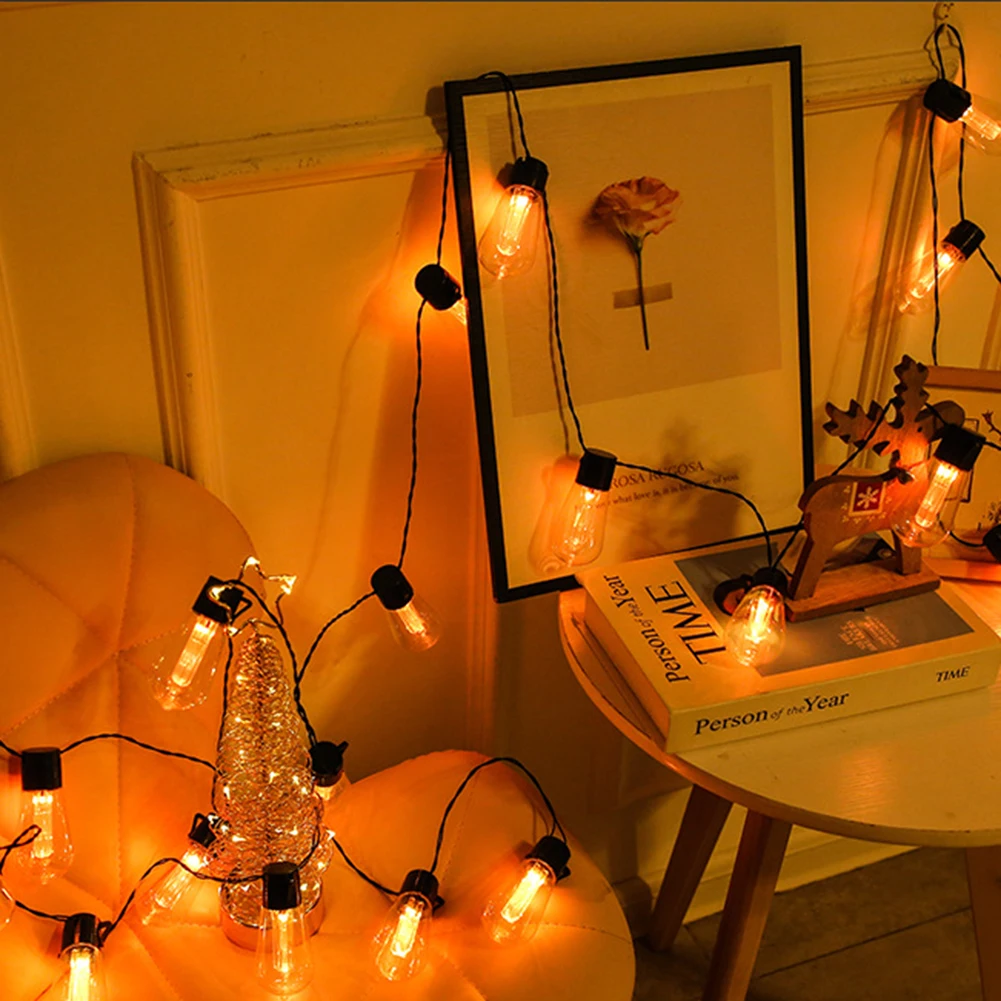 

LED Light Colorful Plastic Bulb Fairy Garland Lamp Waterproof Lantern Light Outdoor Garden Party Art Decorations