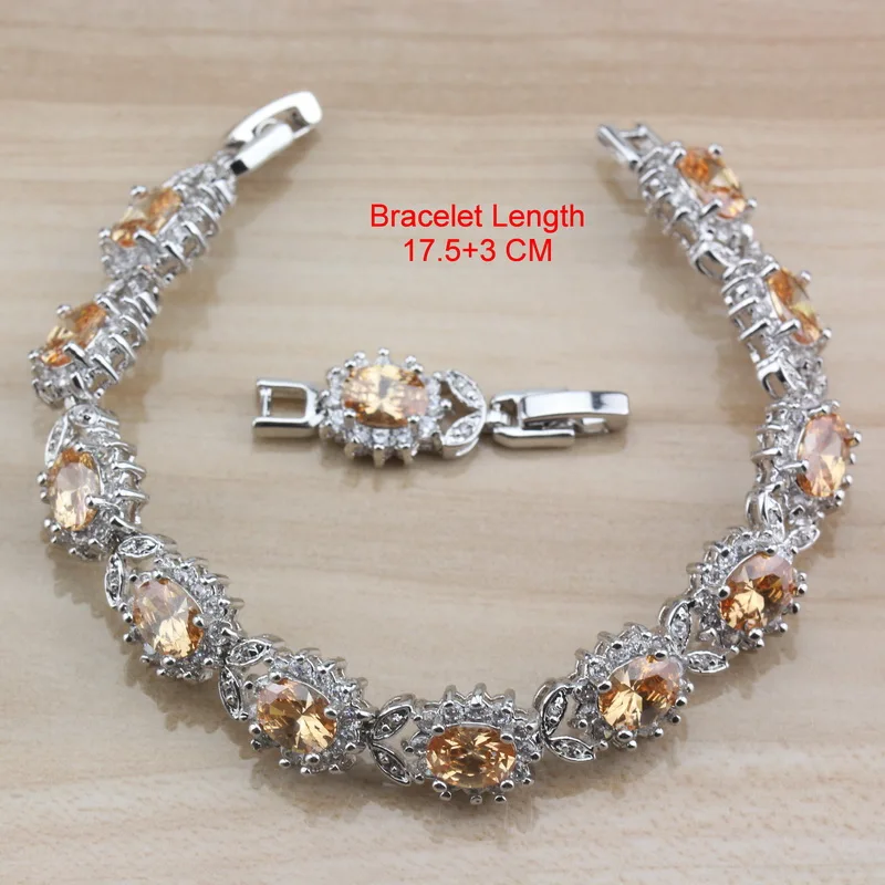 Комплект вечерние колье серёг и браслета с фианитом | Украшения аксессуары