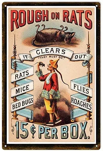 

Roaches 15 Cents Per Box Poster Funny Art Decor Vintage Aluminum Retro Metal Tin Sign Painting Decorative Signs
