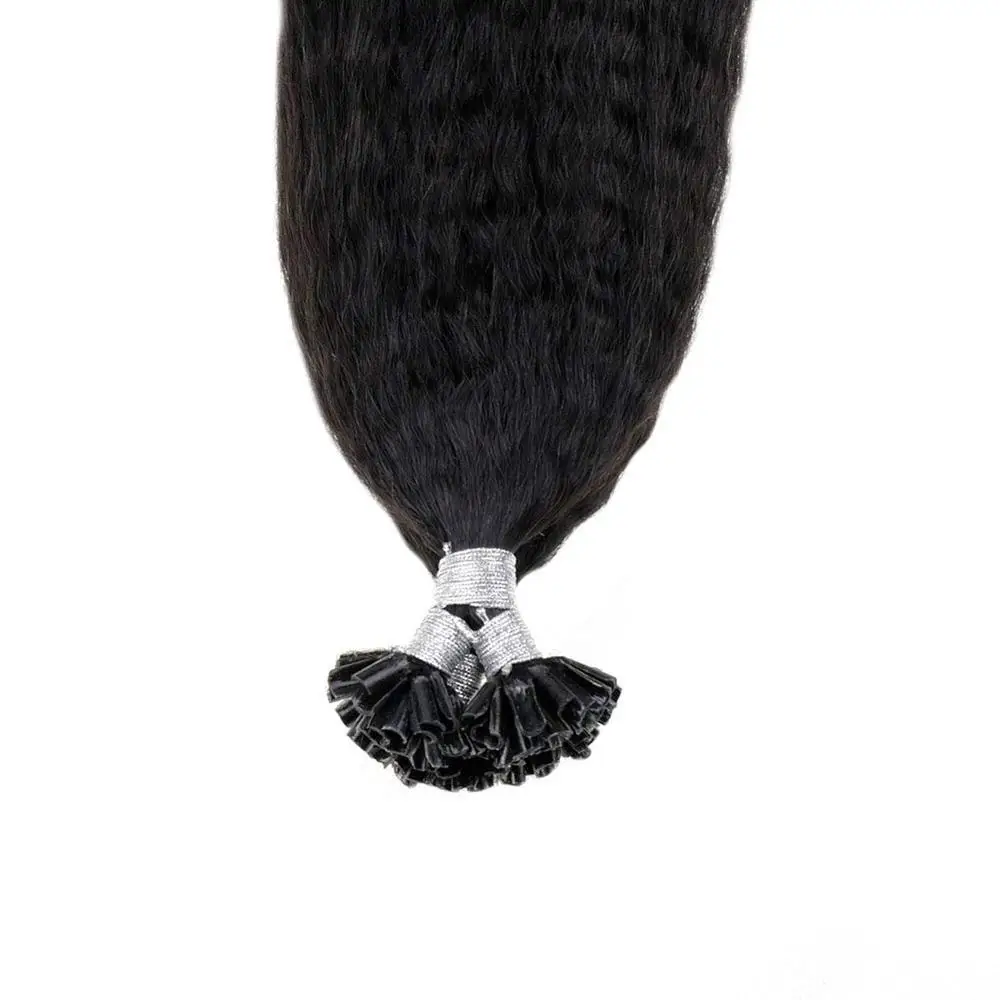 Кудрявые прямые накладные человеческие волосы для наращивания предварительно