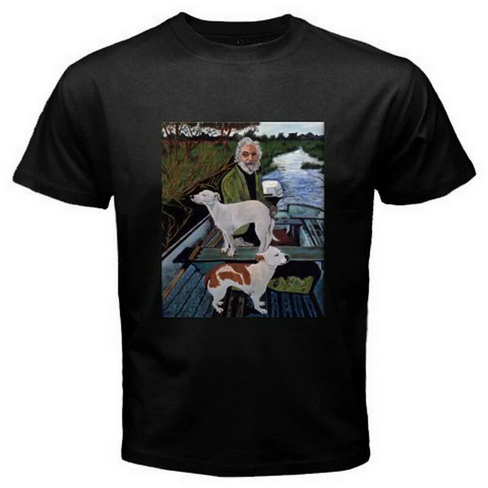 Новая мужская черная футболка Goodfellas с рисунком старый человек двумя собаками