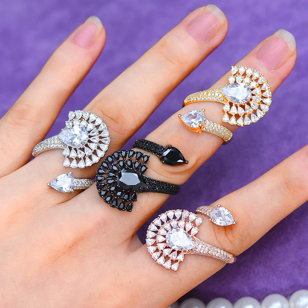 Женское кольцо Siscathy обручальное из Дубая с фианитом 2020|Кольца| |