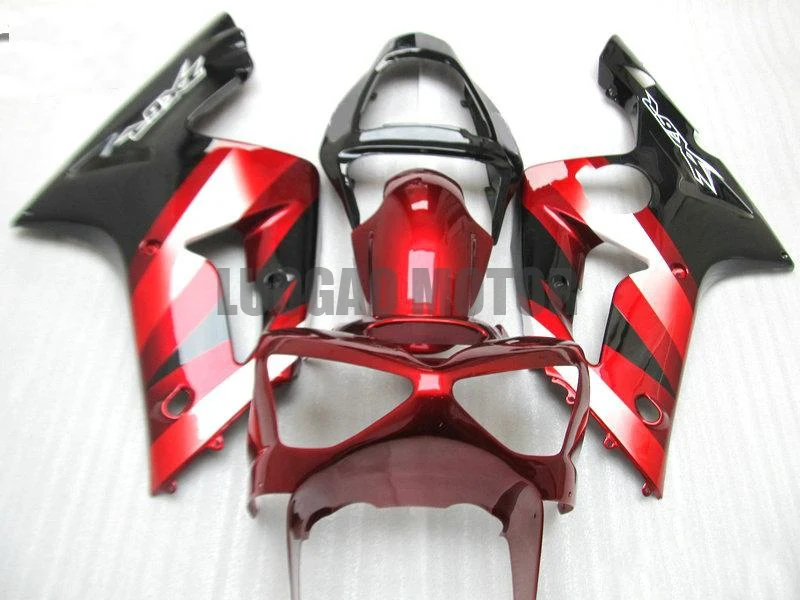 

Injection Free Custom Fairings kit for Flame Red Black KAWASAKI Bodywork 2003 2004 ZX6R 03 04 ZX-6R ZX636 fairing kit body Kits