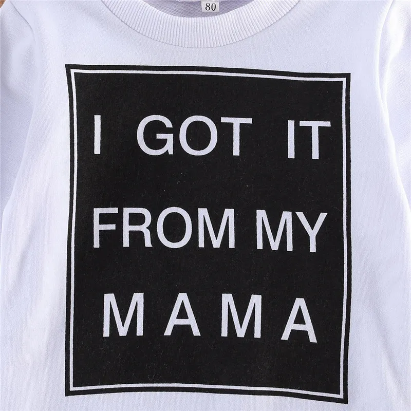 Baby Boy Letter Printed Long Sleeve Sweatshirt 0-3T Newborn Infant Toddler Kids Children Sping Fall Casual Cotton Crew Neck Tops