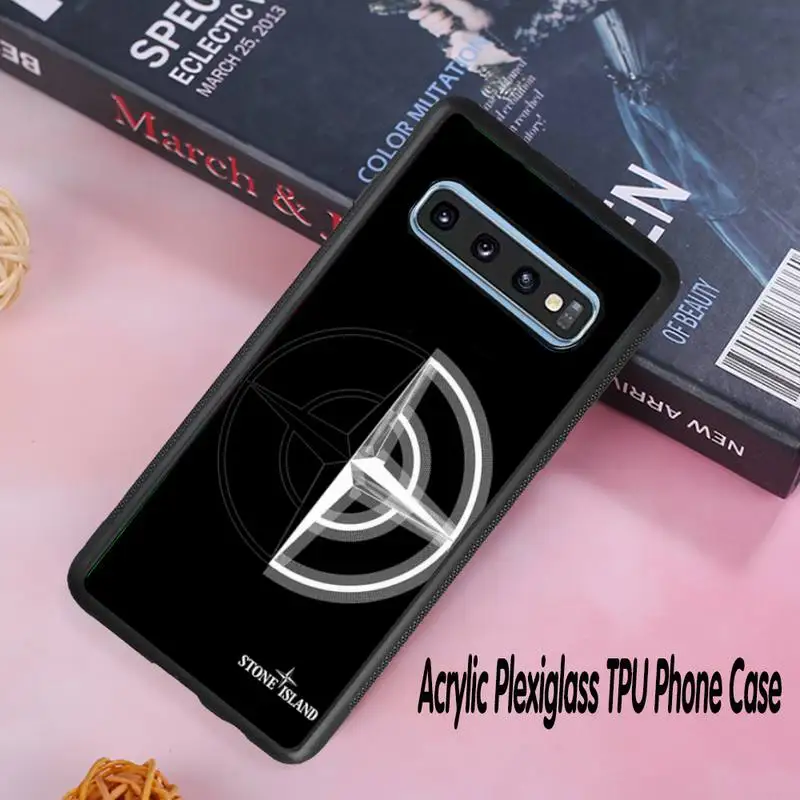 

Stones Brand Island Phone Case Acrylic Plexiglass TPU For Samsung Galaxy S8 S9 S10 s10e S20 PLUS ULTRA S6edge