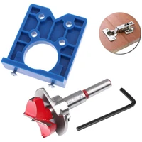 concealed hinge jig bit sets 35mm hinge hole cutter adjustable positioning drill bit for cabinet hinges and mounting plates