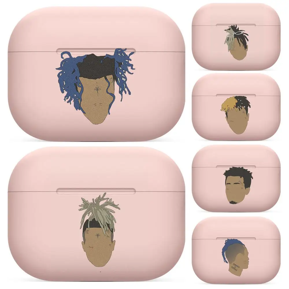 

rapper xxxtentacion For Airpods 1 2 pro case Protective Bluetooth Wireless Earphone Cover For Air Pods case air pod cases Pink c