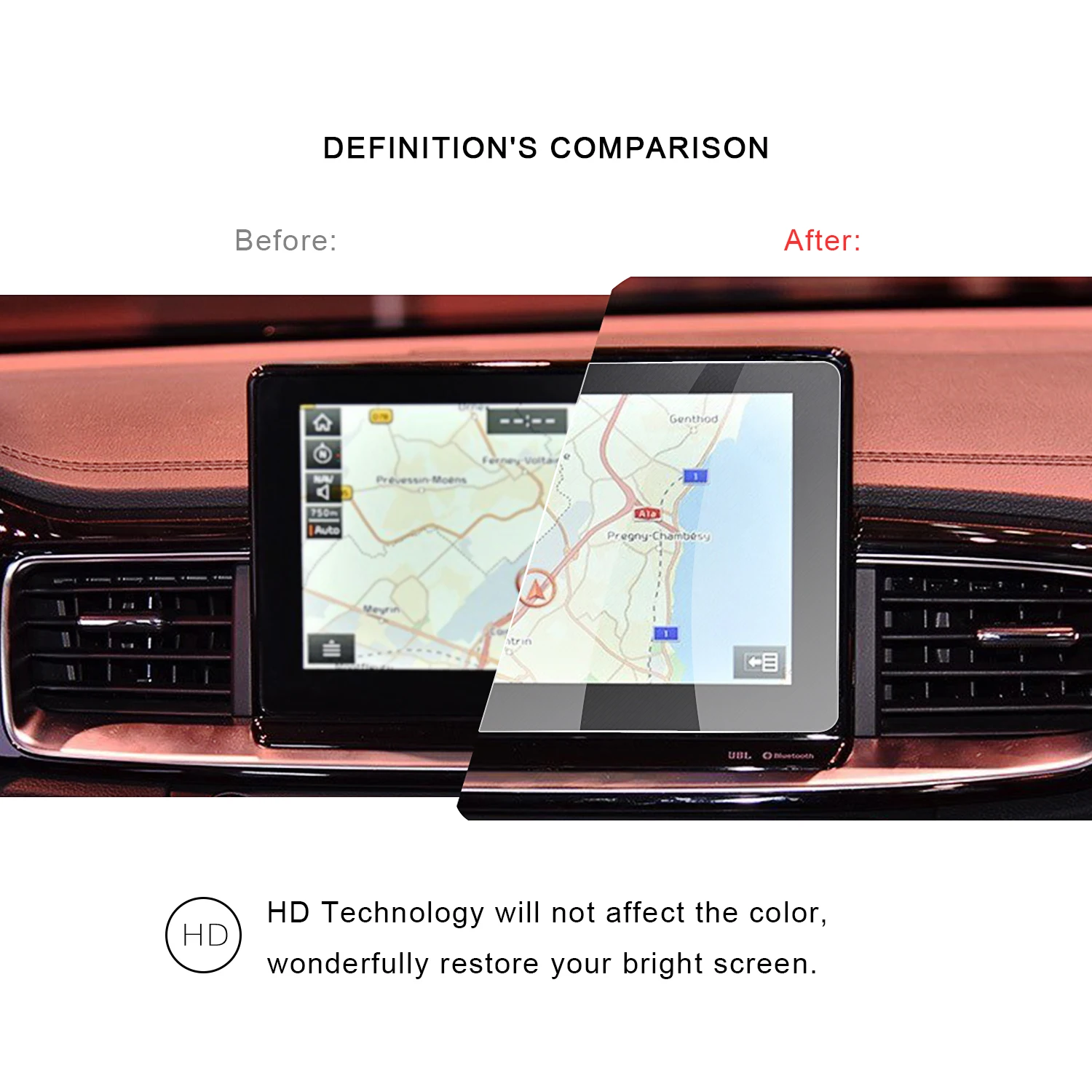 ruiya for ceed cd gt 2019 2020telluride 8 inch car navigation screen protector auto interior accessories tempered glass film free global shipping
