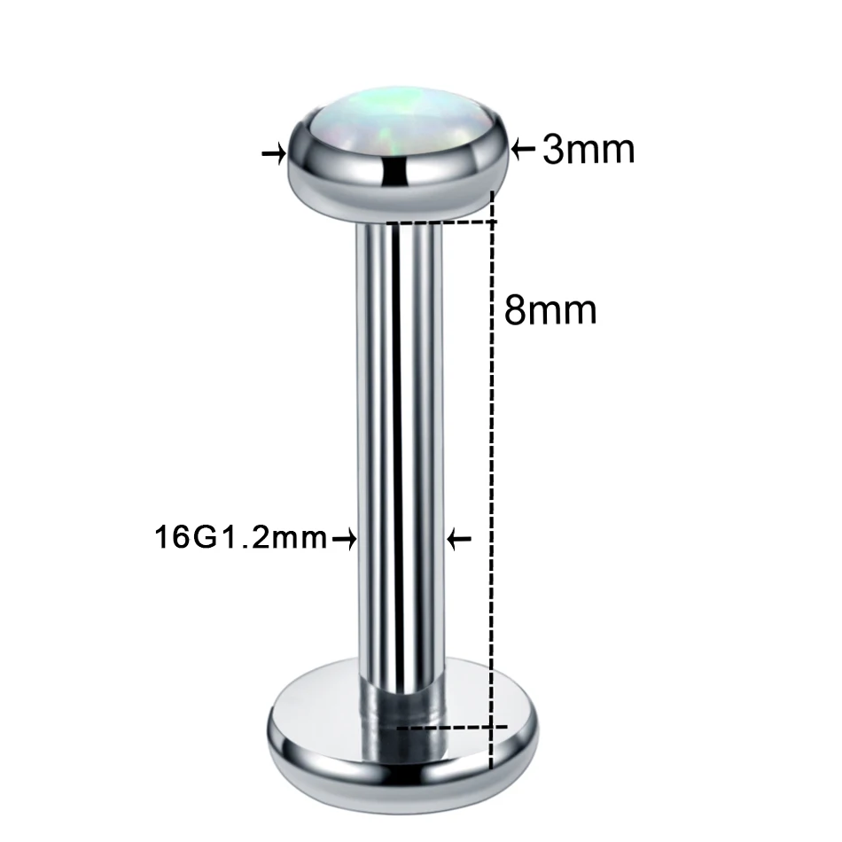 1 шт. Титан Ушная перегородка спираль Козелок опал CBR пирсинг Кристина