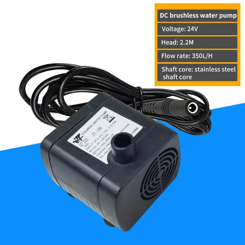 Micro DC 12V 24V Brushless Submersible Pump Solar Fountain Pet Water Dispenser Special Booster | Обустройство дома