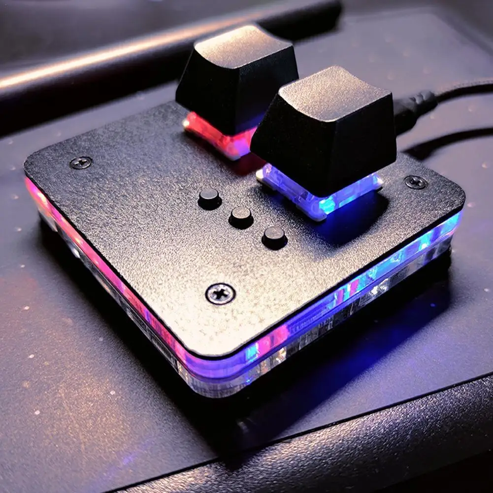 SimPad-miniteclado RGB para videojuegos OSU, probador de eje de rueda, interruptor rojo, bricolaje, programable, Control Multimedia