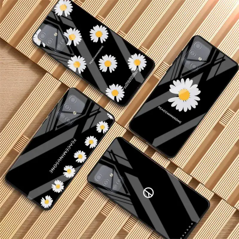 

Personalized Daisy Pattern Phone Case For Samsung S6 7 Edge Plus 8 9 10 Plus Note8 9 10pro 10E S20 Plus UltraTempered Glass