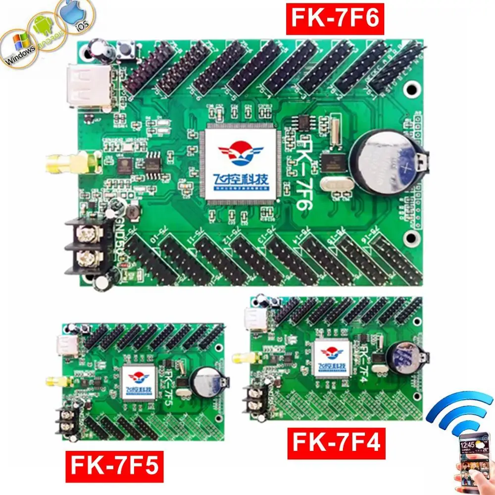 FK 7F4 7F5 7F6 Wifi Full Цвет RGB светодиодный Управление USB асинхронный карты Беспроводной