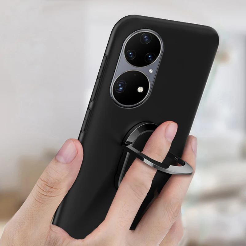 Чехол для Huawei Honor 50 чехол с металлическим кольцом-держателем магнитный