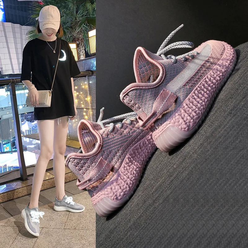 Светоотражающие дышащие кроссовки для женщин Сезон лето Новинка 2020 года