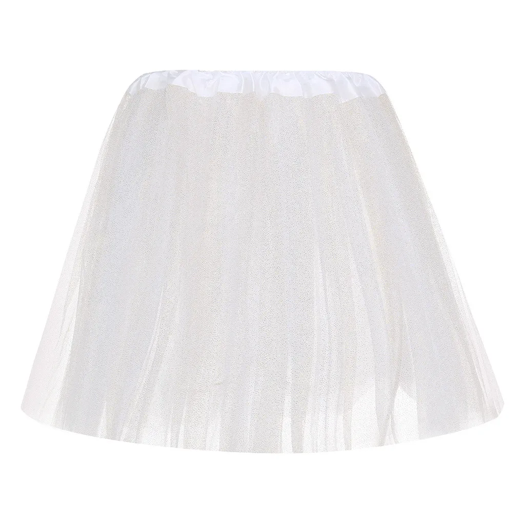 Танцевальный наряд женская модная блестящая эластичная 3-слойная короткая юбка