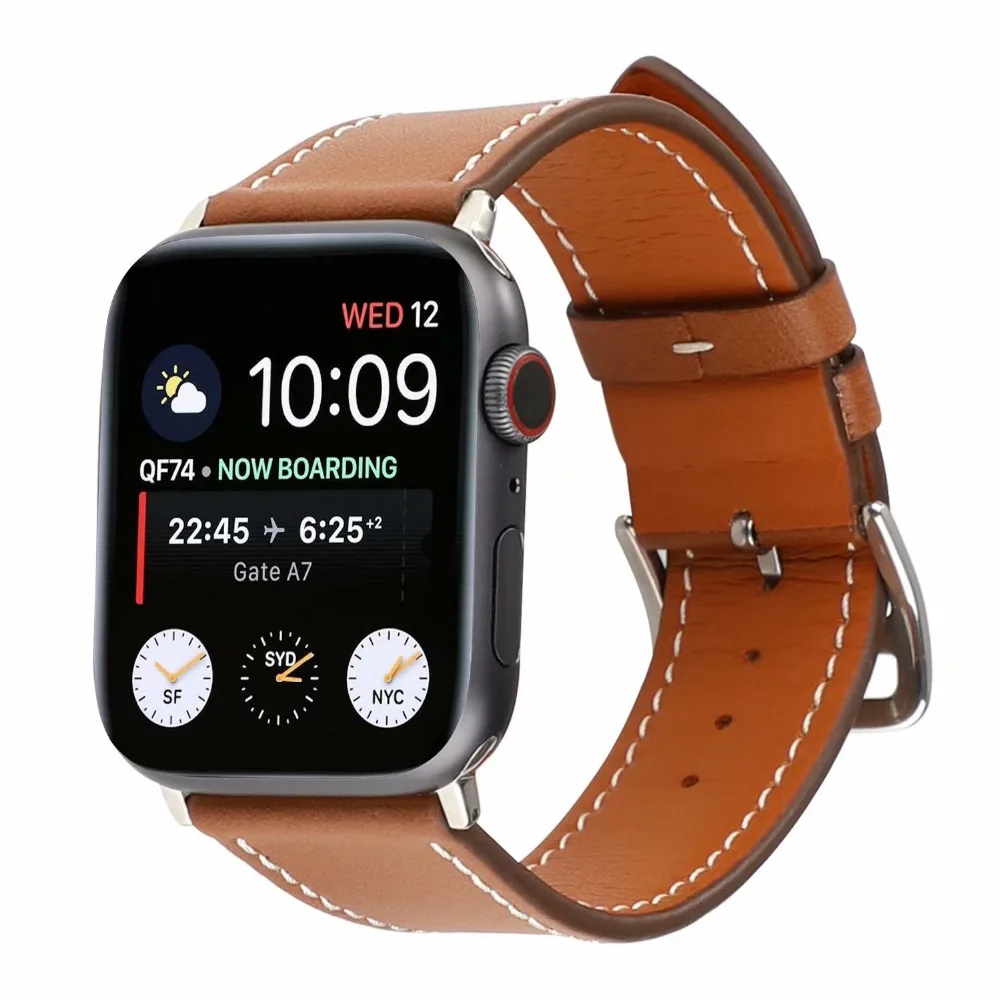 Ремешок для iWatch 5 4 40 мм 44 Одноместный тур Браслет ремешок серии 1 2 3 42 38 Натуральная
