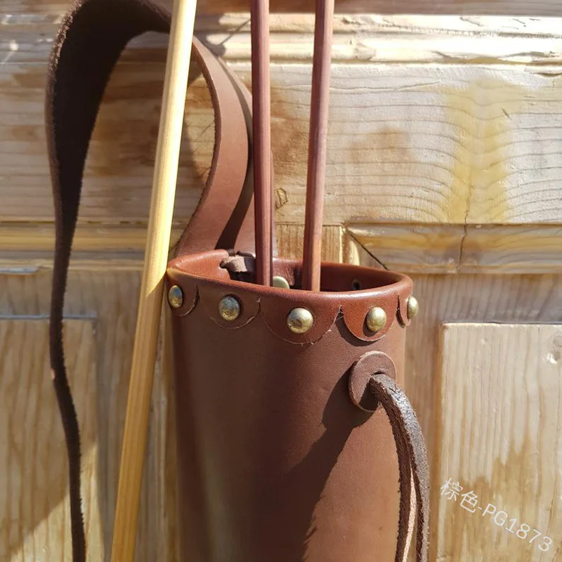 Medieval Leather Arrow Holster Hip Quiver Celtic Viking Knight Hunter Horseback Nomad Avarian Hunting Archery Accessory | Тематическая