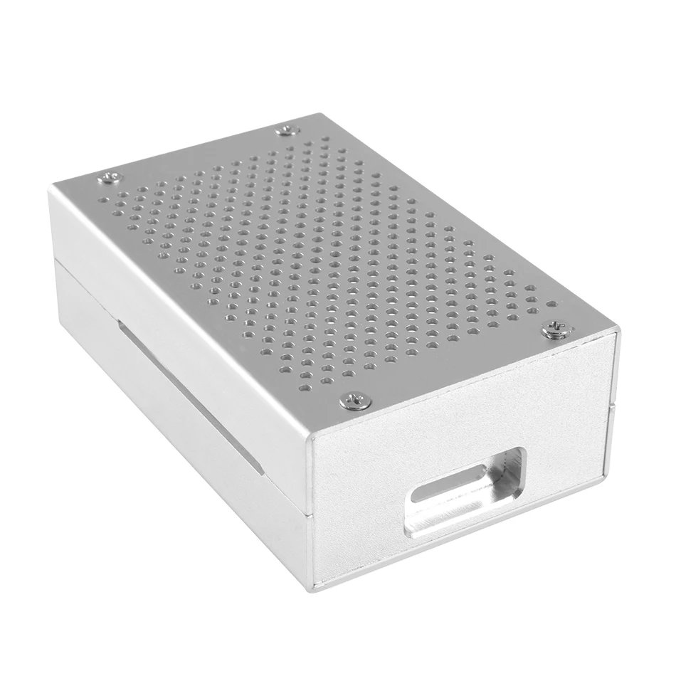 Raspberry Pi 4 Чехол, алюминиевый чехол, черный, серебристый корпус, металлический корпус для Raspberry PI 4, Модель B