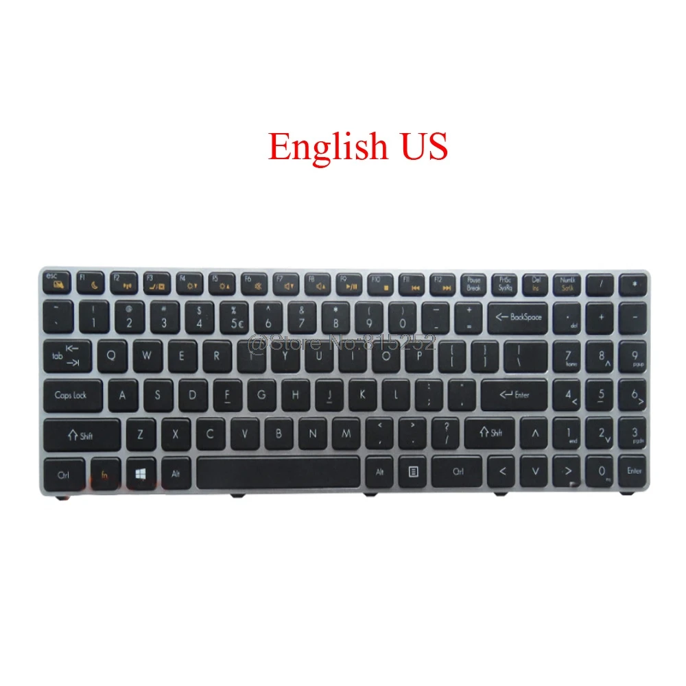 

Laptop US UK RU Keyboard For Quanta TWD TWS United Kingdom English Russia MP-12K76GB-920 MP-12K73US-920 MP-12K73SU-920 frame new
