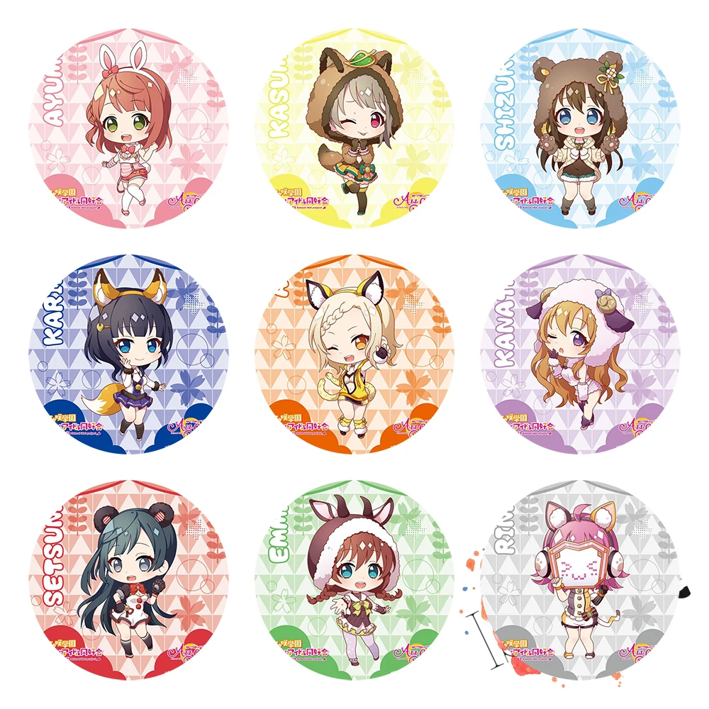 Love Live PERFECT Dream Project значок аниме Ayumu Kasumi Shizuku Karin Kanata Ai Эмма Верде PDP животное металлический значок брошь булавки Love Live PERFECT Dream Project значок аниме Ayumu Kasumi Shizuku Karin Kanata Ai Эмма Верде PDP животное металлический значок брошь булавки